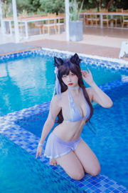 [Net Red COSER] Популярный Coser Nizo Nisa - Canine's Dependent Blue Atago Swimsuit